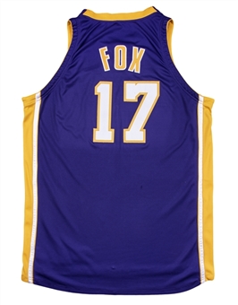 2002 Rick Fox NBA Finals Game Used Los Angeles Lakers Road Jersey (Fox LOA)